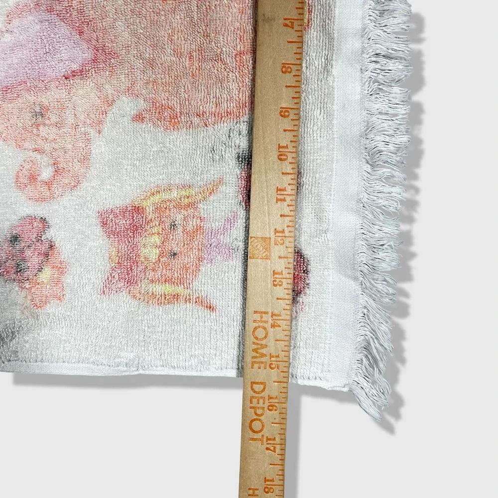 Royal Terry Hand Towel  OS White Vintage Lion Elephant Ladybug Retro Kitsch
